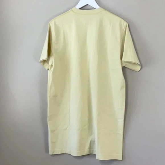 Acne Studios Logo T-Shirt Dress vanilla yellow - Picture 4 of 7